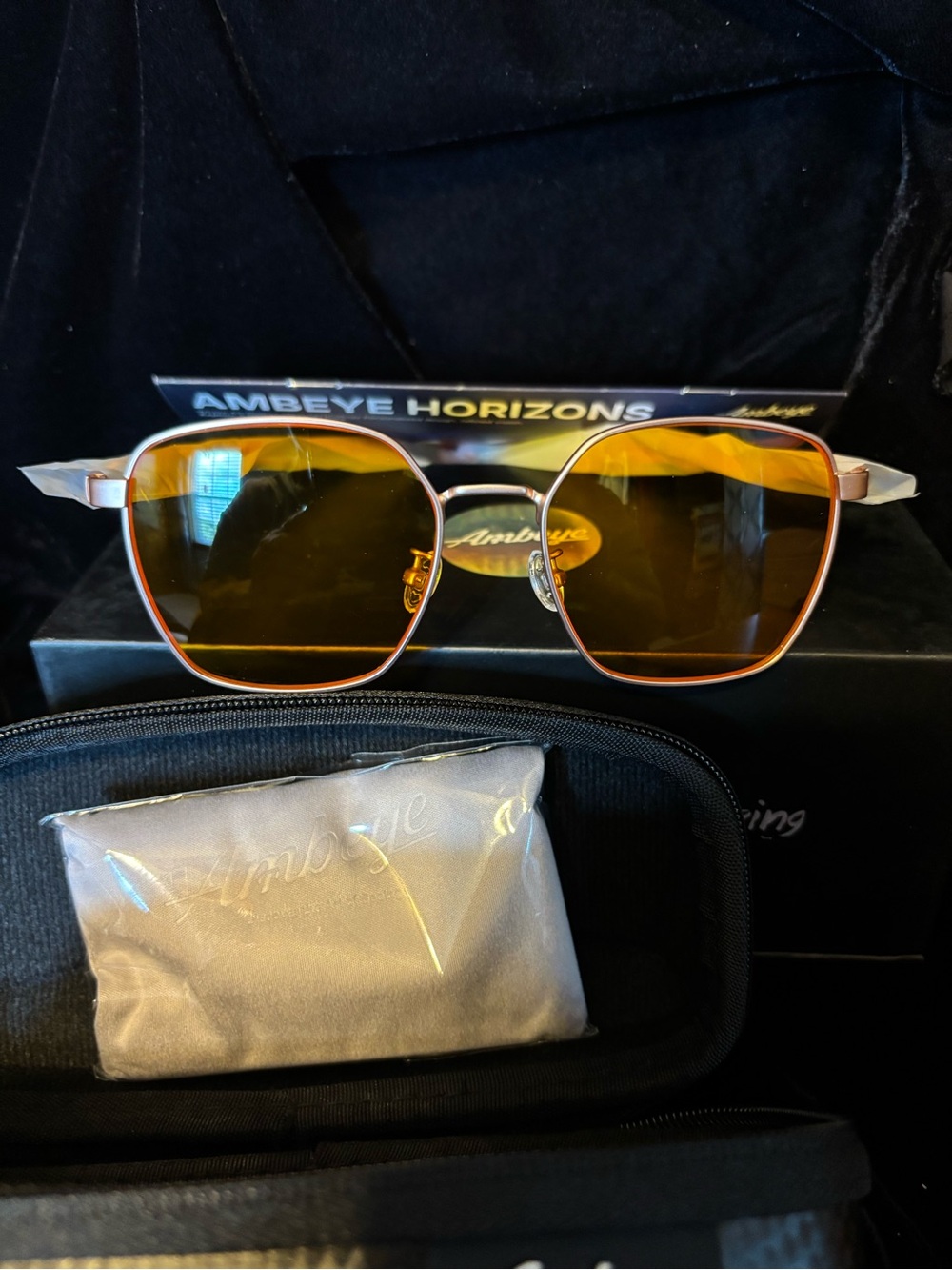 Yellow Lens Metal Frame Sunglasses for Men or women